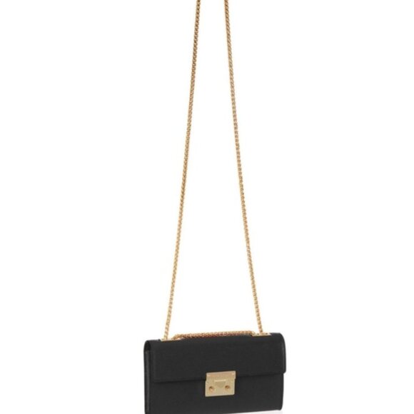 HENRI BENDEL Waldorf Wallet On Gold Chain in Coral - Picture 8 of 8